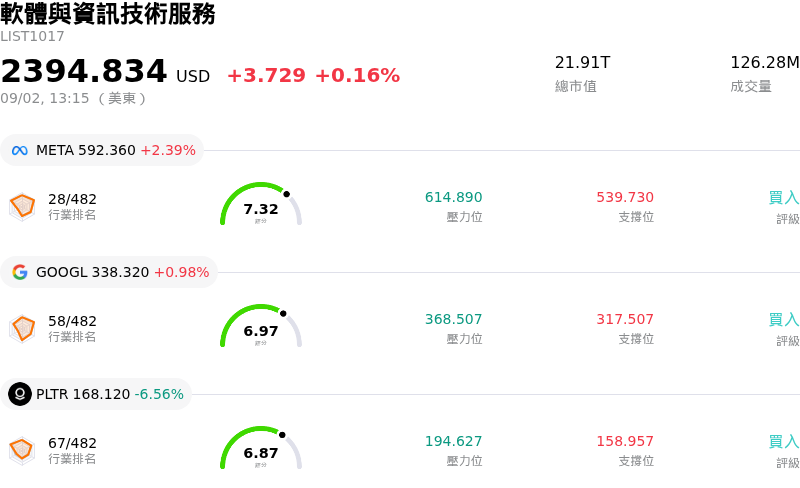 軟體與資訊技術服務