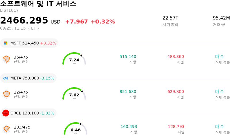 소프트웨어 및 IT 서비스
