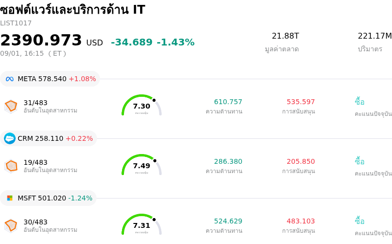 ซอฟต์แวร์และบริการด้าน IT