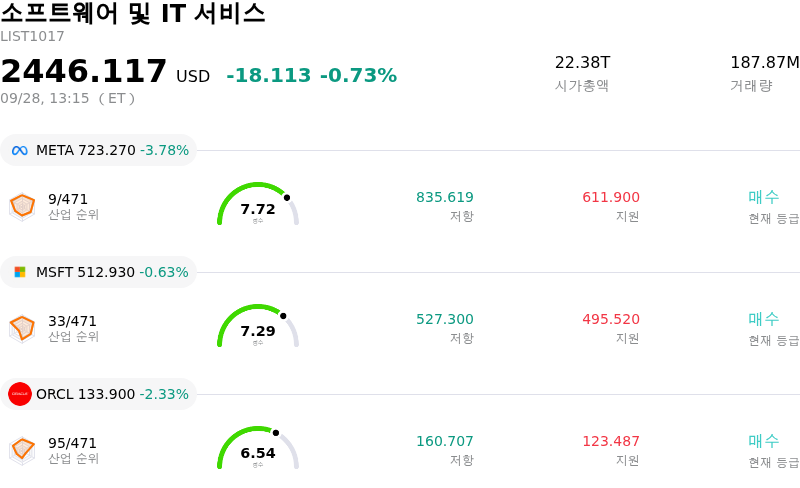 소프트웨어 및 IT 서비스