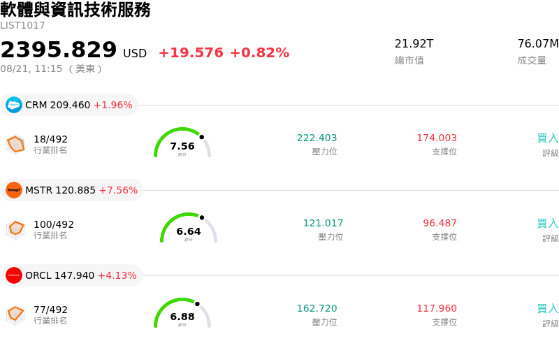 軟體與資訊技術服務