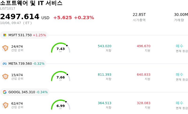 소프트웨어 및 IT 서비스