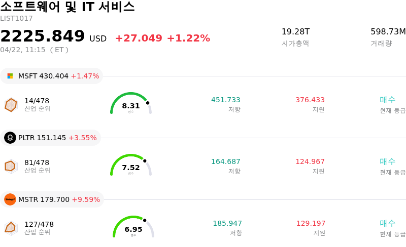 소프트웨어 및 IT 서비스