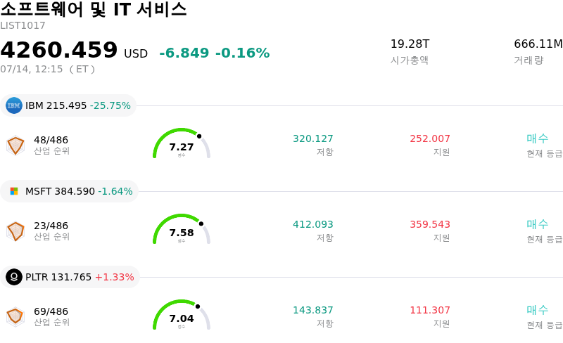 소프트웨어 및 IT 서비스
