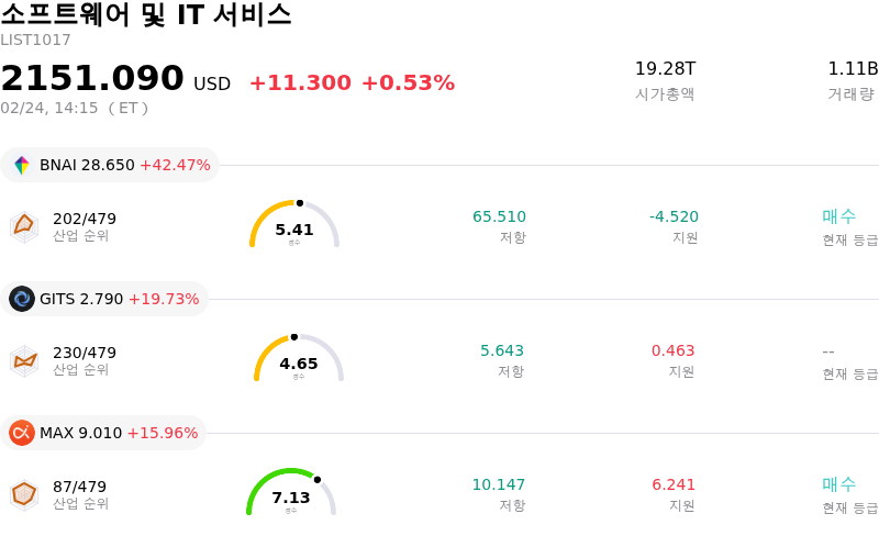 소프트웨어 및 IT 서비스