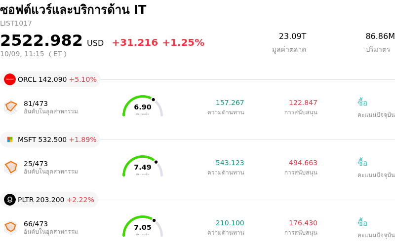 ซอฟต์แวร์และบริการด้าน IT