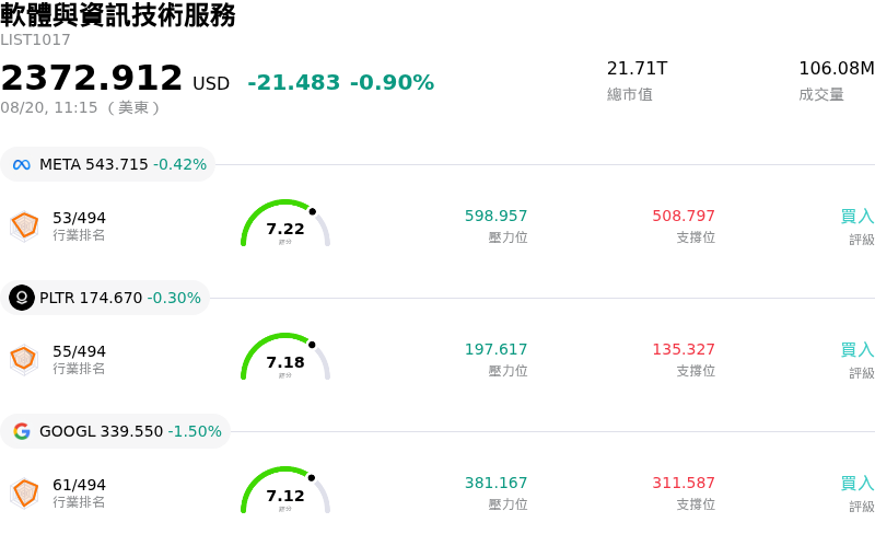 軟體與資訊技術服務