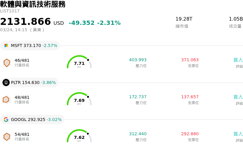 軟體與資訊技術服務