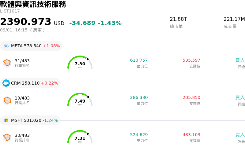 軟體與資訊技術服務