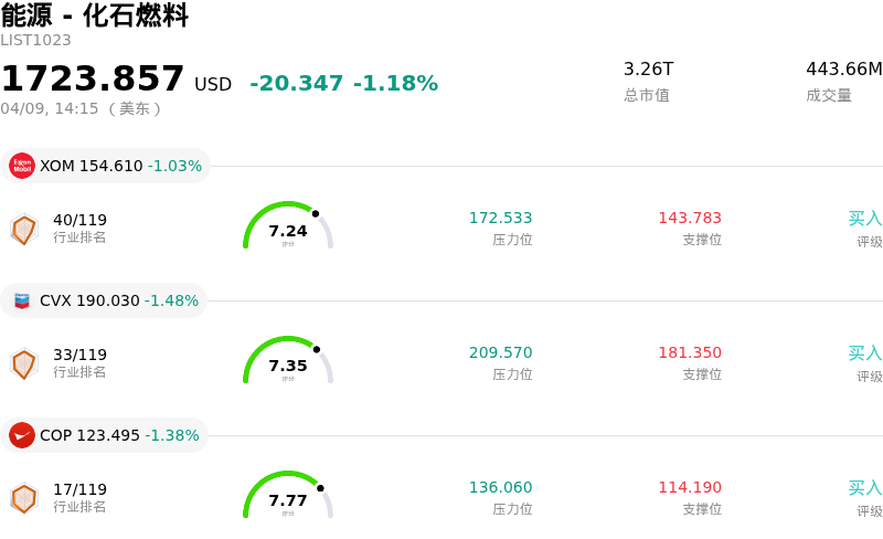 能源 - 化石燃料