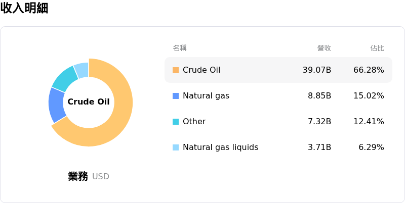 ConocoPhillips收入明細