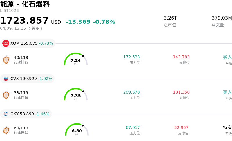 能源 - 化石燃料