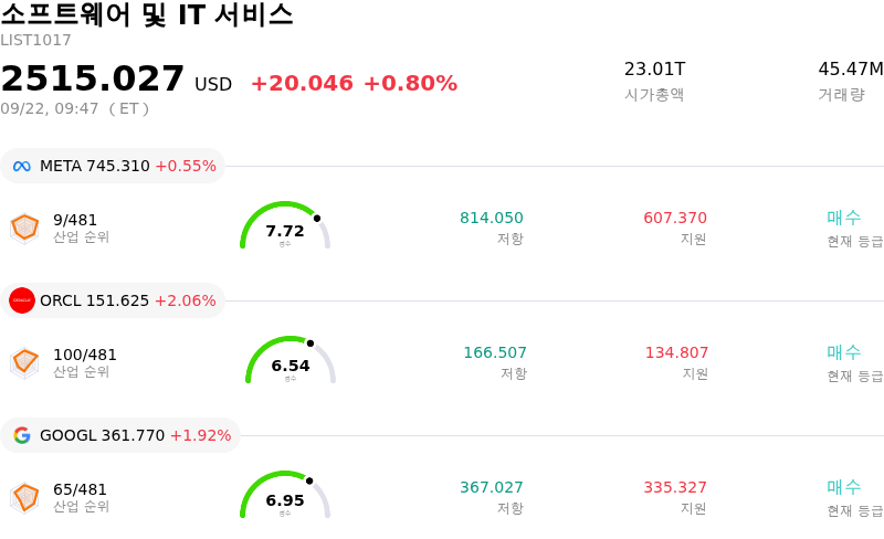 소프트웨어 및 IT 서비스