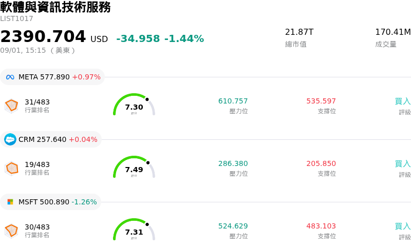 軟體與資訊技術服務