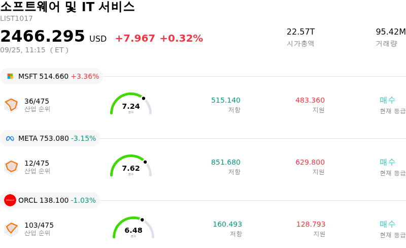 소프트웨어 및 IT 서비스
