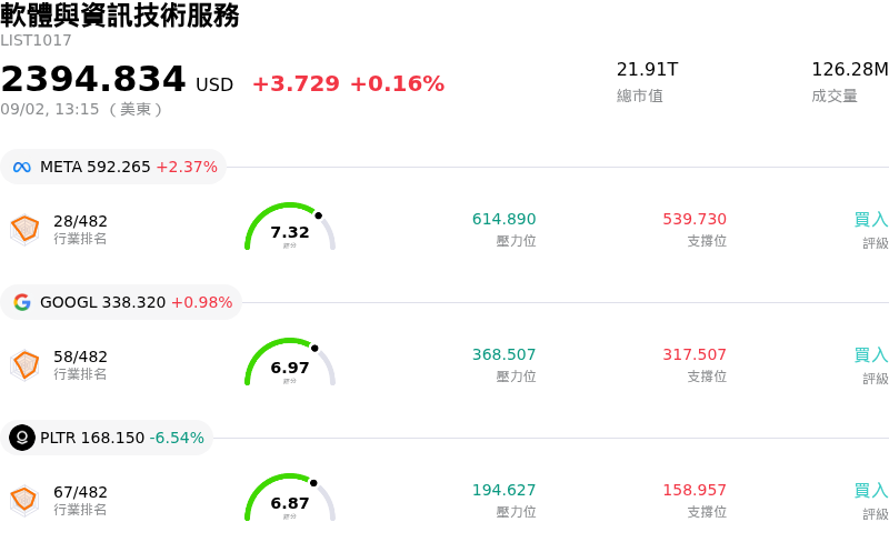 軟體與資訊技術服務