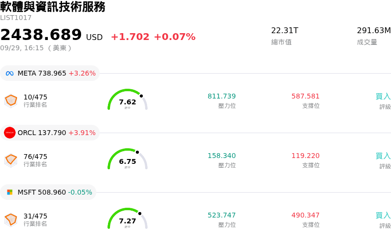 軟體與資訊技術服務