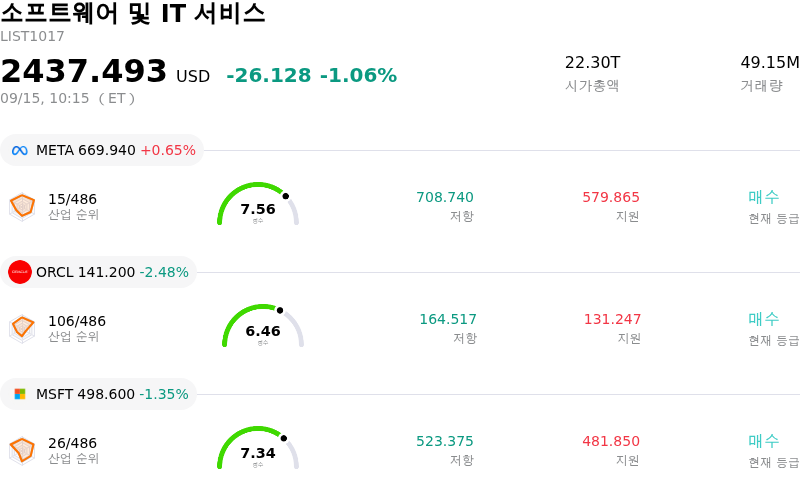 소프트웨어 및 IT 서비스