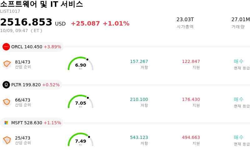 소프트웨어 및 IT 서비스