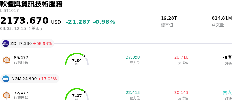 軟體與資訊技術服務