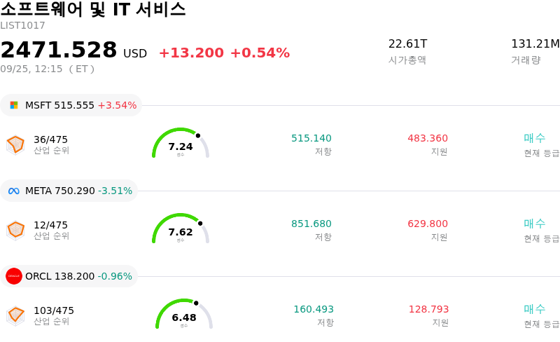 소프트웨어 및 IT 서비스
