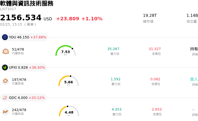 軟體與資訊技術服務