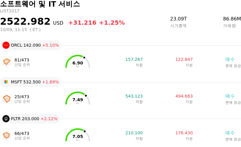소프트웨어 및 IT 서비스