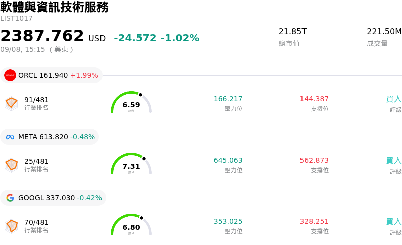 軟體與資訊技術服務