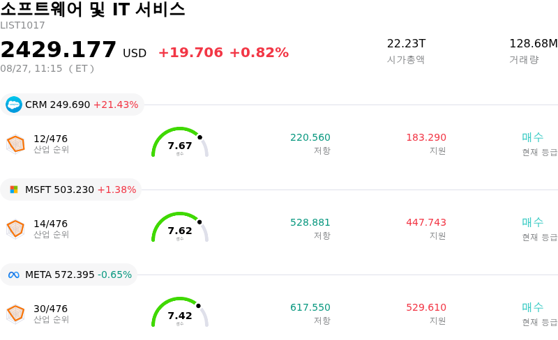 소프트웨어 및 IT 서비스