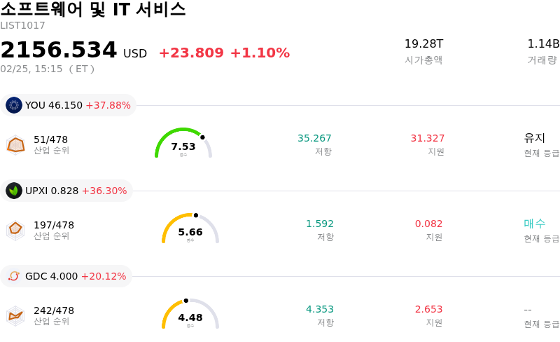소프트웨어 및 IT 서비스