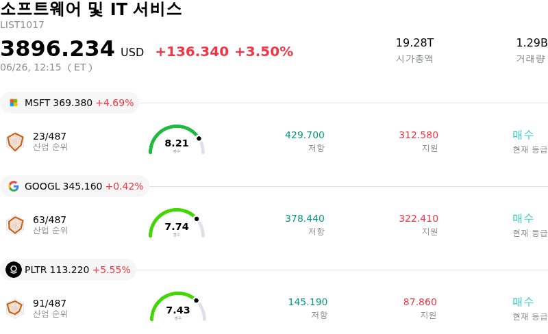 소프트웨어 및 IT 서비스