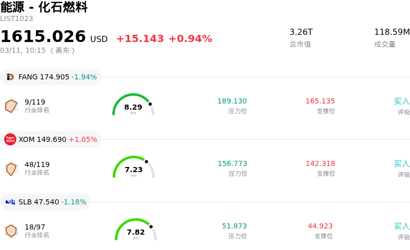 能源 - 化石燃料