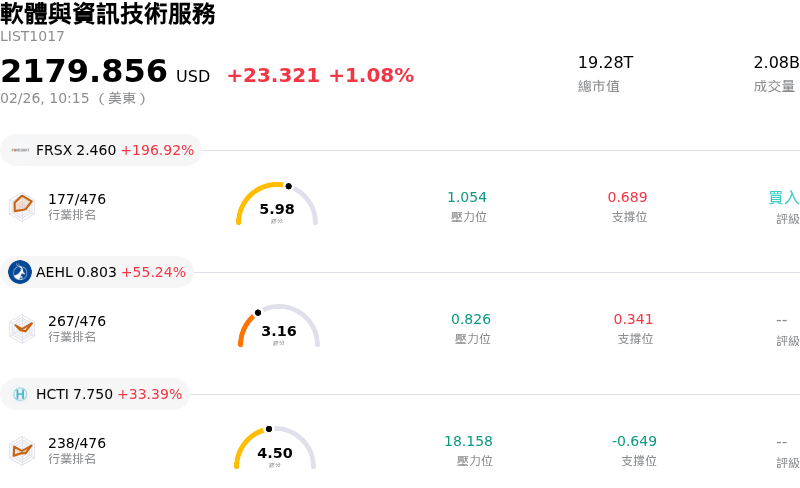 軟體與資訊技術服務