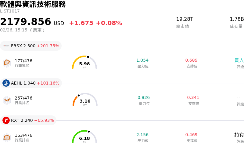 軟體與資訊技術服務