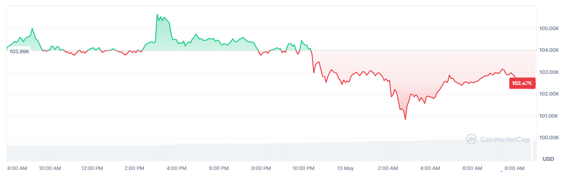 Bitcoin Price Chart, Source: CoinMarketCap.