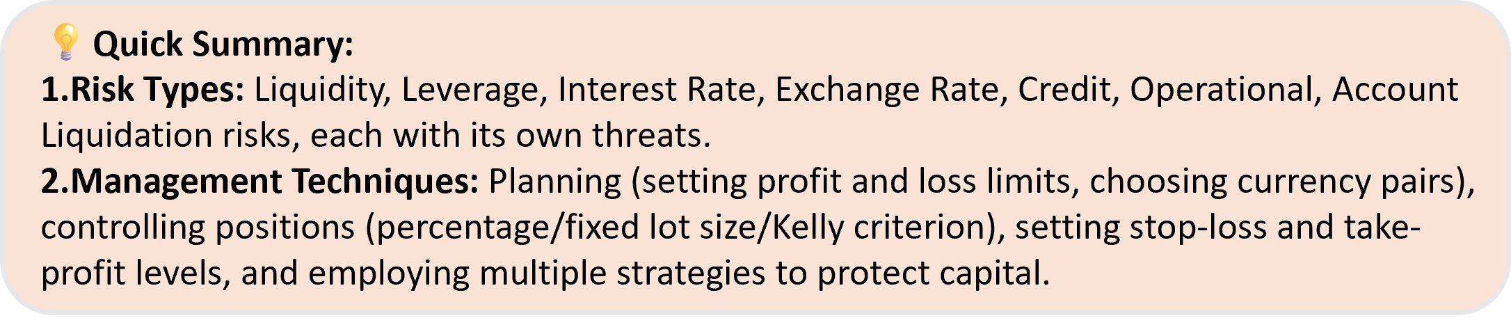 Figure 1: Quick summary