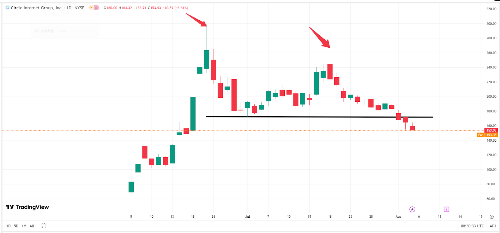 Circle Stock Chart – Source: TradingView
