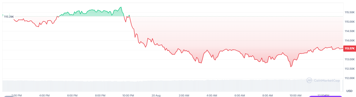 Bitcoin Price Chart – Source: CoinMarketCap