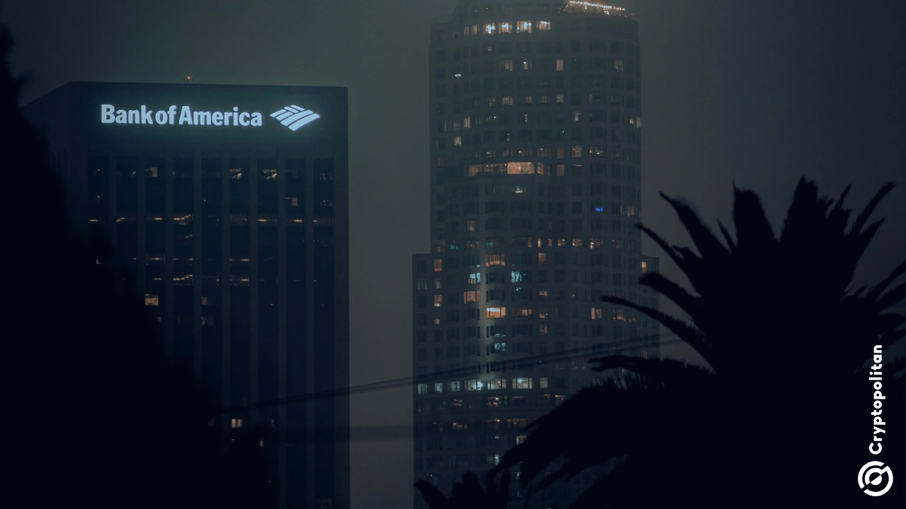 O Bank of America aconselhou seus clientes de gestão de patrimônio a alocar de 1% a 4% de seus portfólios em criptomoedas.