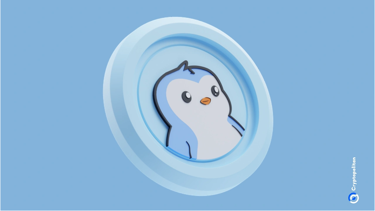 PENGU subió un 1,8% mientras que la mayoría de las criptomonedas cayeron.