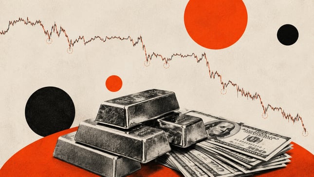 黄金已连续第三周下跌，跌至自六月中旬以来的最低水平，因美元走强和美联储鹰派预期削弱了该金属的吸引力